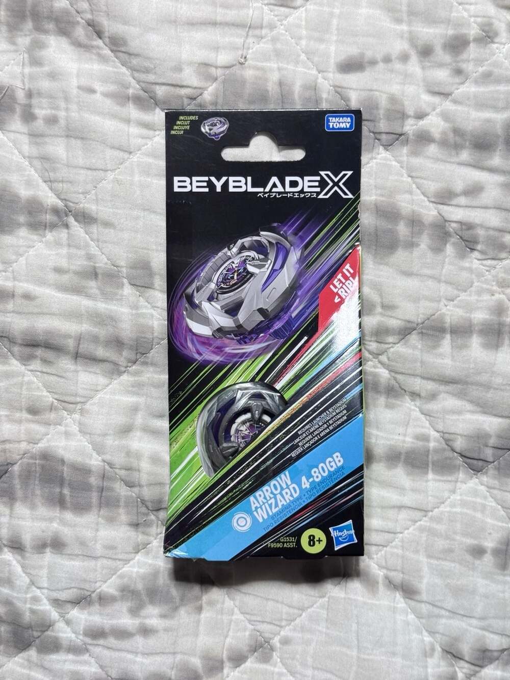 Beyblade X Arrow Wizard 4-80GB Booster Pack Set with Stamina Battling Top